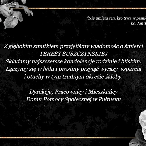 Kondolencje dla rodziny i bliskich